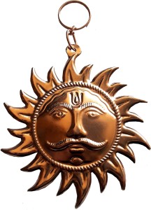 SK Craft Copper Sun Mask Home Wall Hanging, Copper Surya Wall