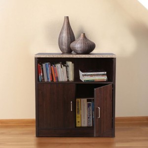 hometown engineered wood free standing cabinet(finish color - brown)