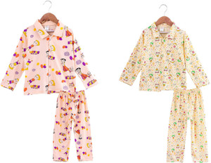 Fit N Fine Boys Girls Printed Multicolor Night Suit Set Price in