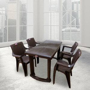 Plastic dining table clearance set 4 seater
