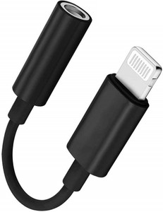 Lightning to 3.5 mm online headphone jack adapter black