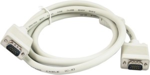 Sadow VGA to VGA Monitor Cable Male to Male for TV Computer 1.5 m VGA Cable(Compatible with Computer, Laptop, White)