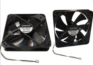 STONE-PRO 2pic 12 V Dc Cabinet Fan 4-Inch Square (120*120*25 MM) Cooling fan Cooler(Black)