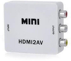 Readytech  TV-out Cable Original MINI HDMI2AV HD Video Converter Media Streaming Device (White)(White, For TV)