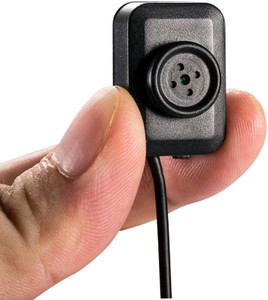 Button camera with sales audio