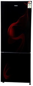 Haier 320 L Frost Free Double Door Bottom Mount 3 Star (2020) Refrigerator(Spiral Black Glass, HRB-3404PSG-E)