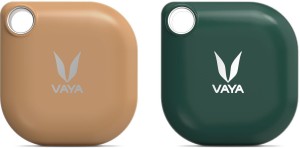 Vaya LYNK Pack of 2 Smart Bluetooth Tracker - Key Finder, Phone Finder, Smart Lost Item Tracker with Replaceable Battery and Key Ring, Color: Camel & Green Location Smart Tracker