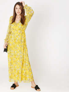Vero moda yellow maxi dress store
