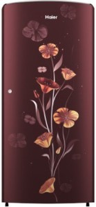 Haier 182 L Direct Cool Single Door 2 Star (2020) Refrigerator(Red Freesia, HRD-1822BRF-E)