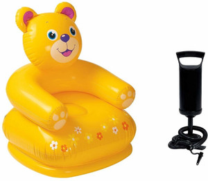 mayank company Teddy Bear Shape Inflatable Chair with Air Pump for Kids PVC Animal Sofa for Toddlers Plastic Air Chair with Pump for Children Multicolor Inflatable Sofa Chair Price