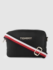 Buy TOMMY HILFIGER Black Sling Bag Black Online @ Price in India Flipkart.com