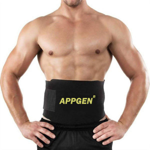 APPGEN New Heavy FITNESS BELT ALL SIZE sweat Belt Slimming belt Waist shaper Tummy Trimmer Sweat slim belt Belly fat burner Stomach fat burner Best Quality Super stretch Unisex body shaper for