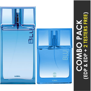 Buy Ajmal Blu EDP Aquatic Woody Perfume 90ml for Men and Blu Femme