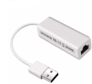 SAVIRAJ USB 2.0 to RJ45 Lan Adapter 0.1 m LAN Cable 0.1 m LAN Cable(Compatible with Windows, MacBook, Linux, Ubuntu, White, One Cable)