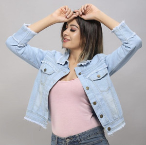 Denim jacket shop women flipkart