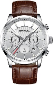 CRRJU Analog Watch - For Men - Buy CRRJU Analog Watch - For Men (2212-BRW)  Auto Date & Chronograph Luxury Premium Online at Best Prices in India |  Flipkart.com