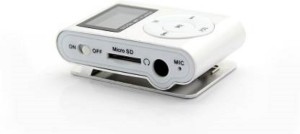 UPROKT Mini Clip MP3 Player with Micro TF/SD Card Slot 32 GB MP4 Player(White, 1 Display)