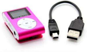 UPROKT Portable Mini USB MP3 Music Media Player with LCD Display, Led Torch TF/MicroSD 32 GB MP3 Player(Pink, 1 Display)