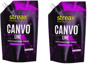 Streax canvo line shop hair straightening cream