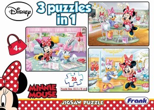 Buy Frank Disney Minnie Mouse 4 in 1 Puzzle - A Set of 4 Jigsaw Puzzles for  3 Year Old Kids and Above Online at Low Prices in India 