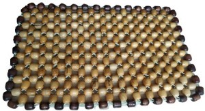Q1 Beads Ventilated Wooden Beads Laptop Cooling pad/Heat Insulation Pad for All Brands Laptop,Rectangular 40 x 25 cm (Standard,Beige) Cooling Pad