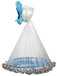 SMB 8Ft 2.4M Fishing Net Bait Easy Throw Hand Cast 3 4 inch Strong
