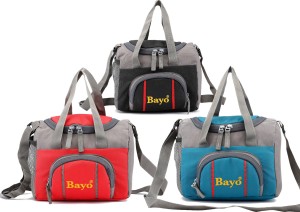 bayo LB 222 Red Firozi & Black combo Waterproof Tiffin Bag  for School Office & picnic Waterproof Lunch Bag - Lunch Bag