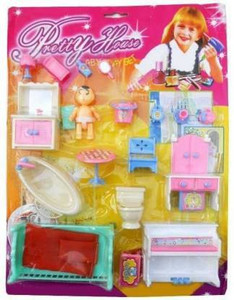 ExaltedCollection Pretty House Furniture Kit Multicolor
