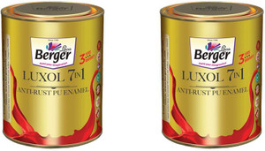 Berger Luxol 7 in 1 Anti Rust PU Enamel 500ml Pack of 2 GREY Enamel Wall Paint Price in India Buy Berger Luxol 7 in 1 Anti Rust PU Enamel 500ml Pack of