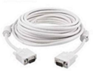 House Of Sensation vga cable 15 meter VGA Cable (Compatible with laptop, desktop, White) 15 m VGA Cable(Compatible with moniter, White, One Cable)