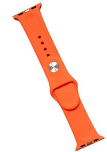 Orange silicone top watch band