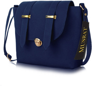 MUSRAT Blue Sling Bag Latest Trend Party Wear Handbag Sling Bag