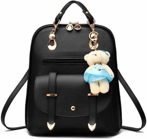 LittleHug Girl s Fashion Pithu Bag for Travel School Material PU Leather Pack of 1 2 L Backpack Black Price in India Flipkart