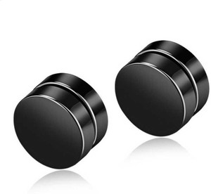 Flipkart Buy ISUBUCCI Black Round Magnetic Non Piercing Stainless steel Stud Earring Pair 1 for men women girls boys Stainless Steel Stud Earring Online at Best Prices in India