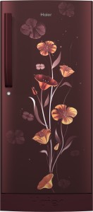 Haier 195 L Direct Cool Single Door 3 Star (2020) Refrigerator with Base Drawer(Red Freesia, HRD-1953CPRF-E)
