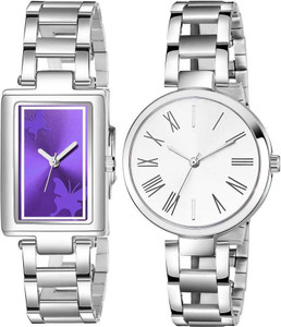 Royal Edge Round Dial Steel Strap Quartz Ghadi Analog Watch For