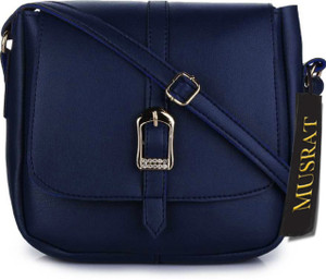 MUSRAT Blue Sling Bag Latest Trend Party Wear Handbag Sling Bag with Adjustable Strap for Girls and Women s BLUE Price in India Flipkart