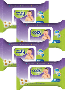 Cozy BABY WET WIPES 80 S SHEETS 4 PACKS Price in India Buy