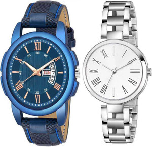 Royal Edge Classic Round Dial Day Date Quartz Movement Analog
