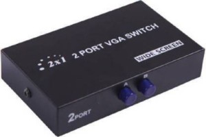 galaxy retail  TV-out Cable 2 port vga switch display Media Streaming Device(Splitter Switch)(Black, For TV)