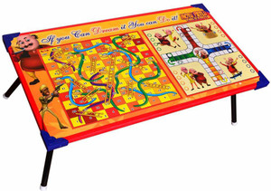 Quinergys IIX 92 2 in 1 Folding Ludo Cum Study Table Board