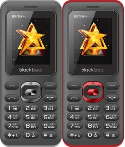 Blackbear B5 Click Plus Combo of Two Mobiles(Black Grey & Black Red)