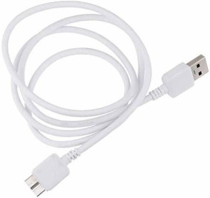 Everyonic High Speed USB 3.0 Type A Male to Micro B Male Cable for Hard Disk Drive (35 cm, 1 ft, White) 0.35 m HDMI Cable(Compatible with Mobile, White)