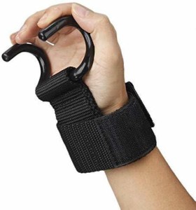 KOBO Power Weight Lifting Training Pro Gym Straps Hook Bar With