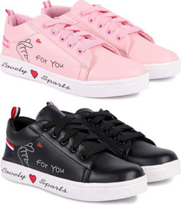 Pink black shoes discount