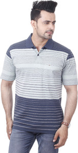 deer club Striped Men Polo Neck Multicolor T Shirt Buy deer club