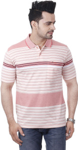 deer club Striped Men Polo Neck Multicolor T Shirt Buy deer club