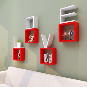 Worthy Shoppee Love Design Wall Shelf for Bedroom Combination