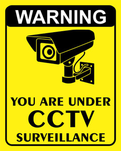 Anweshas Set of 3 Warning You are Under CCTV Surveillance Sricker