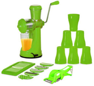 naaptol Plastic Juicer Slicer Combo 6 Glasses Multi Cutter with Peeler Hand Juicer Price in India Buy naaptol Plastic Juicer Slicer Combo 6 Glasses Multi